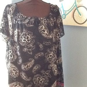 AVENUE Plus Size 22/24 Black/White